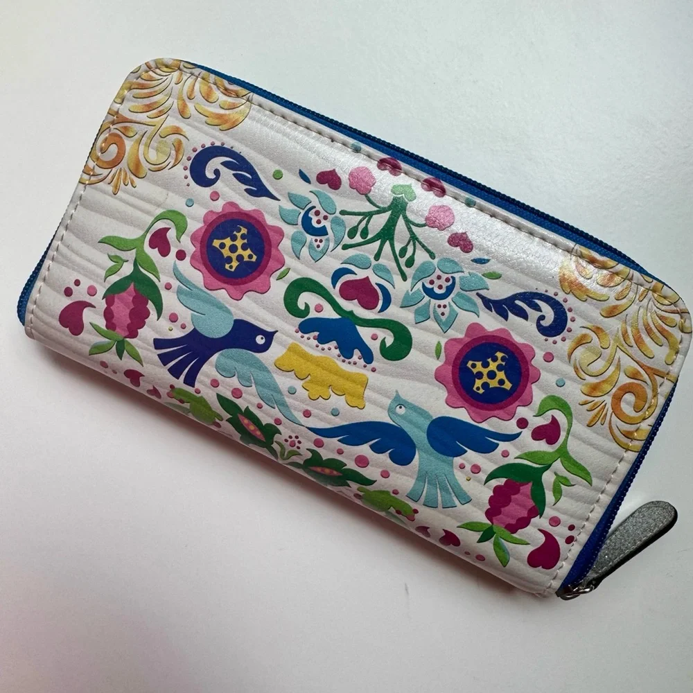 Colorful Floral Bird Wallet